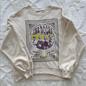Daydreamer Beige Graphic Crewneck Sweater